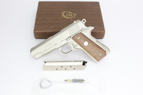 SOLD - Minty, Boxed 1972 Colt Combat Commander - Satin Nickel