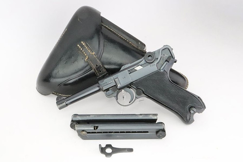 SOLD - Beautiful 1942 "Black Widow" Mauser Luger Rig