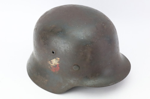 SOLD - Worn Luftwaffe Dual Decal M42 Helmet