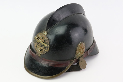 German Leather Volunteer Firefighter Helmet - photo 2 of 7