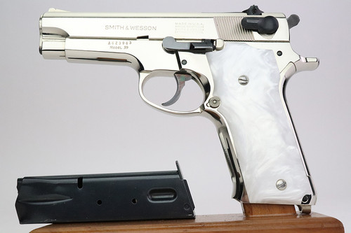 SOLD - ANIB, Nickeled S&W Model 59 - 9mm