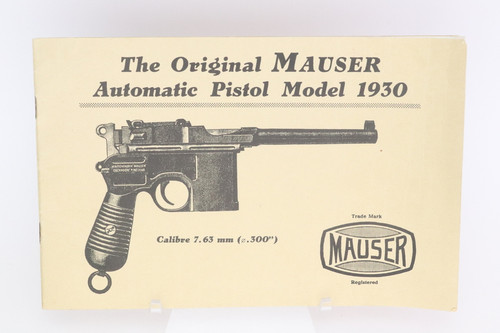 Mauser 1930 Instruction Manual (English) - photo 1 of 3
