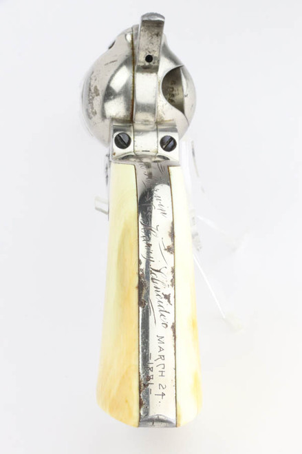 SOLD - Factory-Nickeled, First-Gen Colt Single Action Army Revolver - Ivory Grips