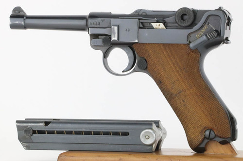 Minty 1942 Mauser Banner Police Eagle/L Luger Rig - Two Matching Magazines