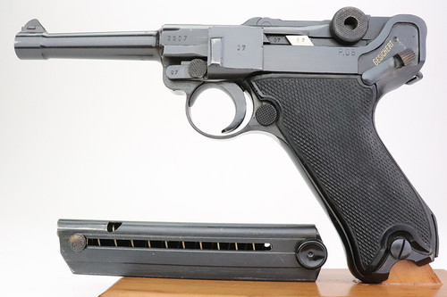 Beautiful 1942 Black Widow Mauser Luger Rig - BYF 42