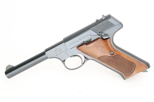 1968 Colt Huntsman .22 LR pistol with box - left side