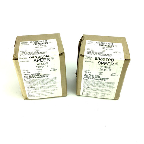 SOLD - 250 Round Boxes - .40 S&W Centerfire Pistol Ammo