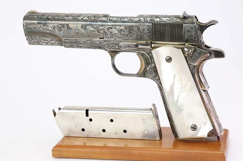 Gorgeous, Silver, Engraved Presentation 1911 - With Case - photo 2 of 13