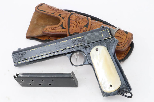 Engraved, Gold Colt Model 1902 Military