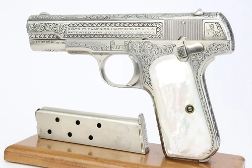 Gorgeous, Engraved Set: Colt M1903, M1908 & M1908 Vest Pocket - Adams & Adams - photo 2 of 27