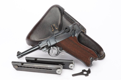 SOLD - Beautiful BYF 41 Mauser Luger Rig - Serial #1 - Two Matching Magazines