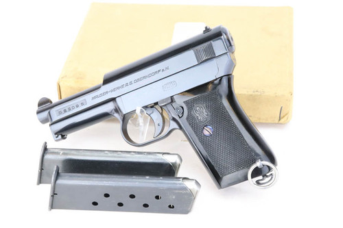 Transitional Mauser Model 1914/34 pistol with box - with box and magazines