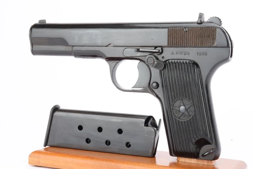 1953 Romanian Cugir Tokarev TT-33 pistol with holster - left side with magazine