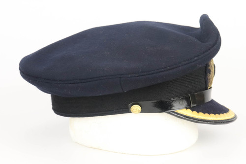 Denazified Kriegsmarine Junior Officer's Cap with Provenance