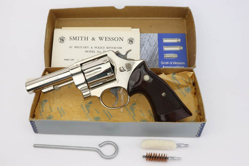 Minty Nickeled Smith & Wesson Model 58 - With Original Box - photo 1 of 17
