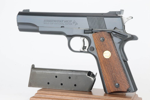 Colt Gold Cup National Match Series 80 pistol - left side with magazine