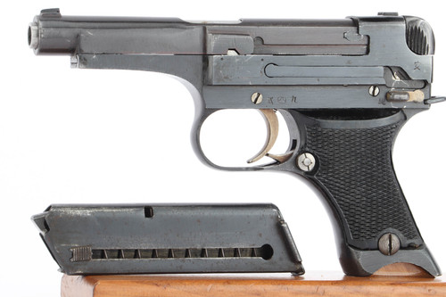 Excellent, Transitional 1943 Nambu Type 94 - Matching Magazine
