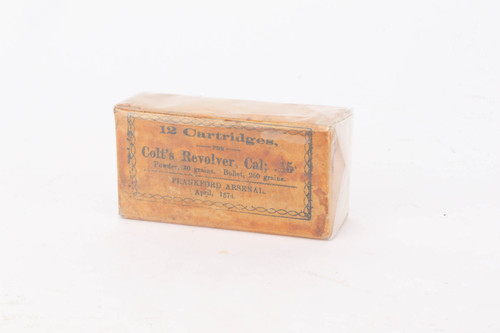 1874 Dated Frankford Arsenal Colt .45 Revolver Ammo - photo 1 of 3