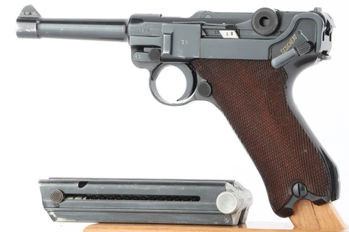 Excellent 1939 Police Eagle/L Mauser Banner Luger Rig - Two Matching Magazines & Holster - photo 2 of 20