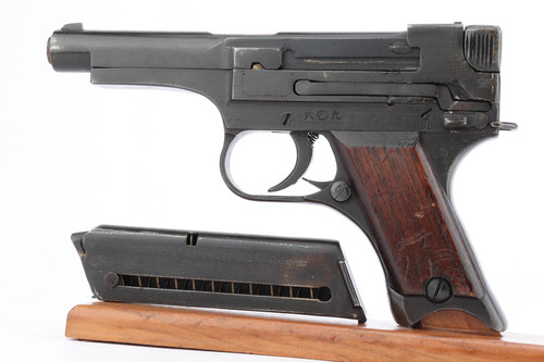 Scarce, End-of-War "Square Back" Nambu Type 94 - Matching Magazine