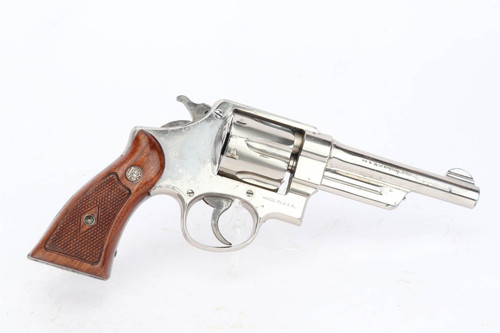 Pre-WW2 Smith & Wesson .38/44 Outdoorsman Heavy Duty - Nickeled - photo 2 of 16