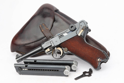 Excellent, First Variation 1937 Mauser Luger Rig Two Matching Magazines - photo 1 of 27