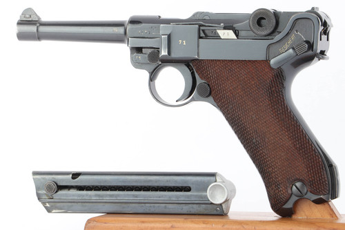 Excellent 1940 Police Eagle/L Mauser Banner Luger Rig - Matching Holster & Magazine