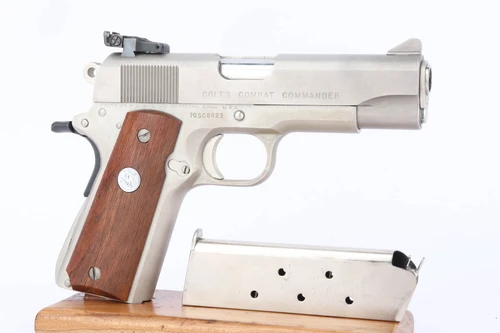 Rare Satin Nickel Colt Combat Commander - 4 digit Serial - photo 2 of 16