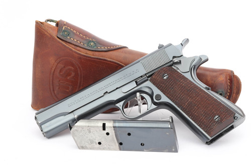 Pre-WW2 Colt Government Model National Match pistol rig - with holster and magazine