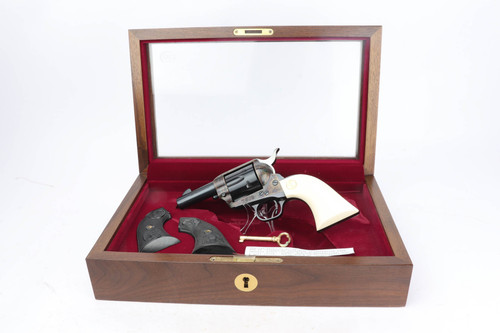 Mint, Cased Colt Sheriff's Model Revolver - W/ Factory Ivory Grips