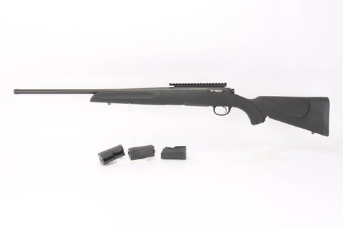 Thompson Center Compass .243 Winchester rifle with extra magazines - left side full view with magazines
