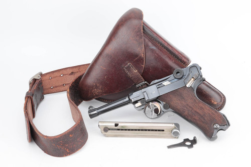 Weimar-era Simson Luger rig with undated S toggle - with holster, magazine and tool