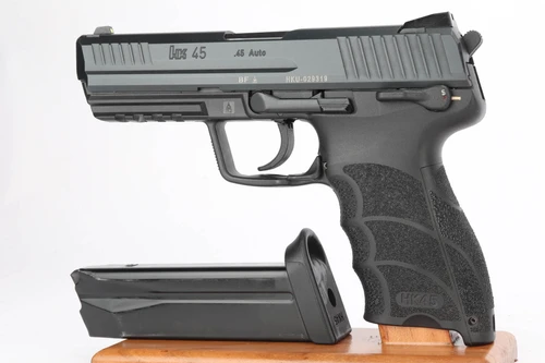 HK45 pistol with case - left side with magazines
