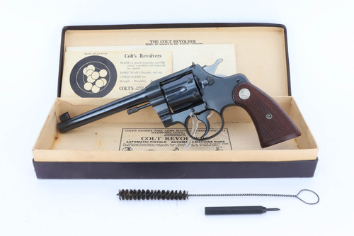 Gorgeous, Boxed, Pre-WW2 Colt Officers Model Revolver - .22 LR - photo 1 of 12