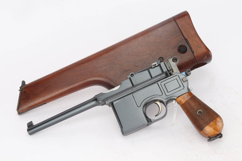 Minty, Rare, 9mm Pre-War Mauser "Banner Over Chamber" C96 Rig - Matching Stock - photo 1 of 16