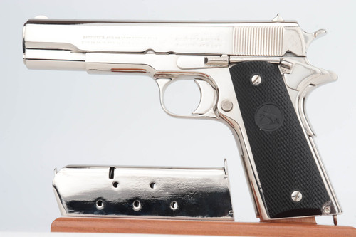 SOLD - Nickeled Commercial Colt Government Model 1911 - 1916 Mfg