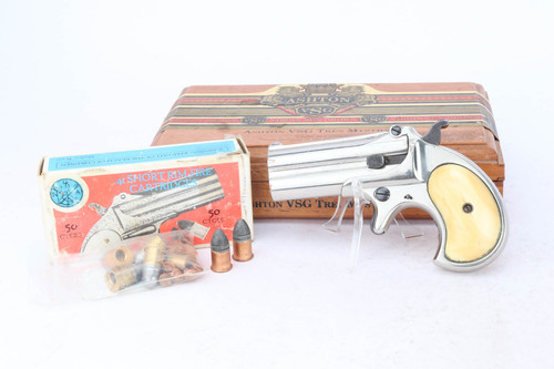 Nickeled Remington .41 Rimfire Derringer - Ivory Grips - photo 1 of 15