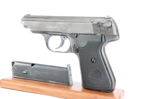 German Police Sauer 38h pistol - left side with magazine