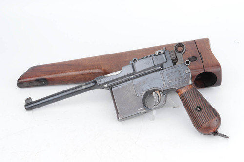 Early large ring hammer Mauser C96 rig with matching stock - with matching shoulder stock