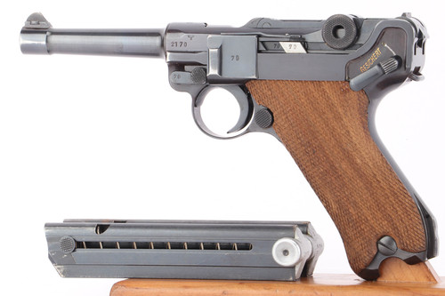 Excellent, 1941 Police Eagle/L Mauser Luger Rig - Matching Magazine