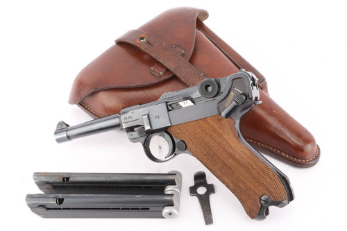 Excellent, 1941 Police Eagle/L Mauser Luger Rig - Matching Magazine