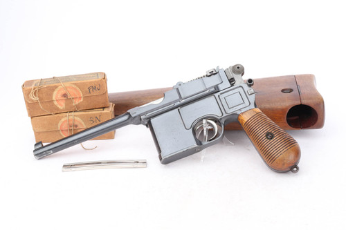 SOLD - Rare Mauser C96 Conehammer Rig - Matching Stock