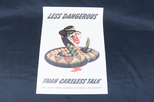 "Less Dangerous Than Careless Talk" Propaganda Poster