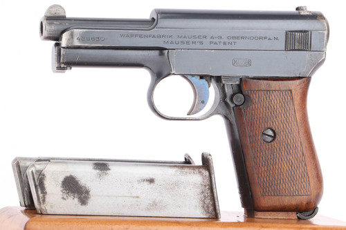 Weimar-era Police Mauser Model 1914 with two matching magazines - left side with magazines