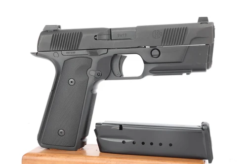 Hudson H9 9mm Luger pistol - right side with magazine