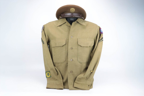 WWII US 8th Army uniform jacket and cap