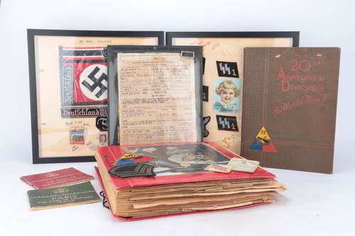 US Soldier Scrapbook and Memorabilia Collection including SS Insignia