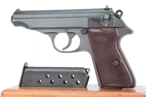 SOLD - Rare, Minty, SS-Contract Walther PP - Matching Magazine w/ Scarce Reddish Grips