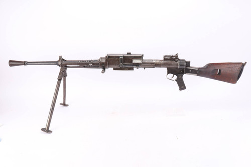 Italian Breda Model 30 dummy gun - left side full view with bipod