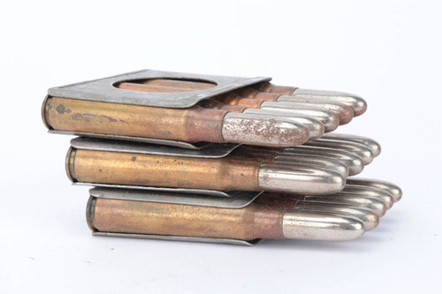 SOLD - 105 Rounds of 8mm Mannlicher Ammo on 5 Round Strippers